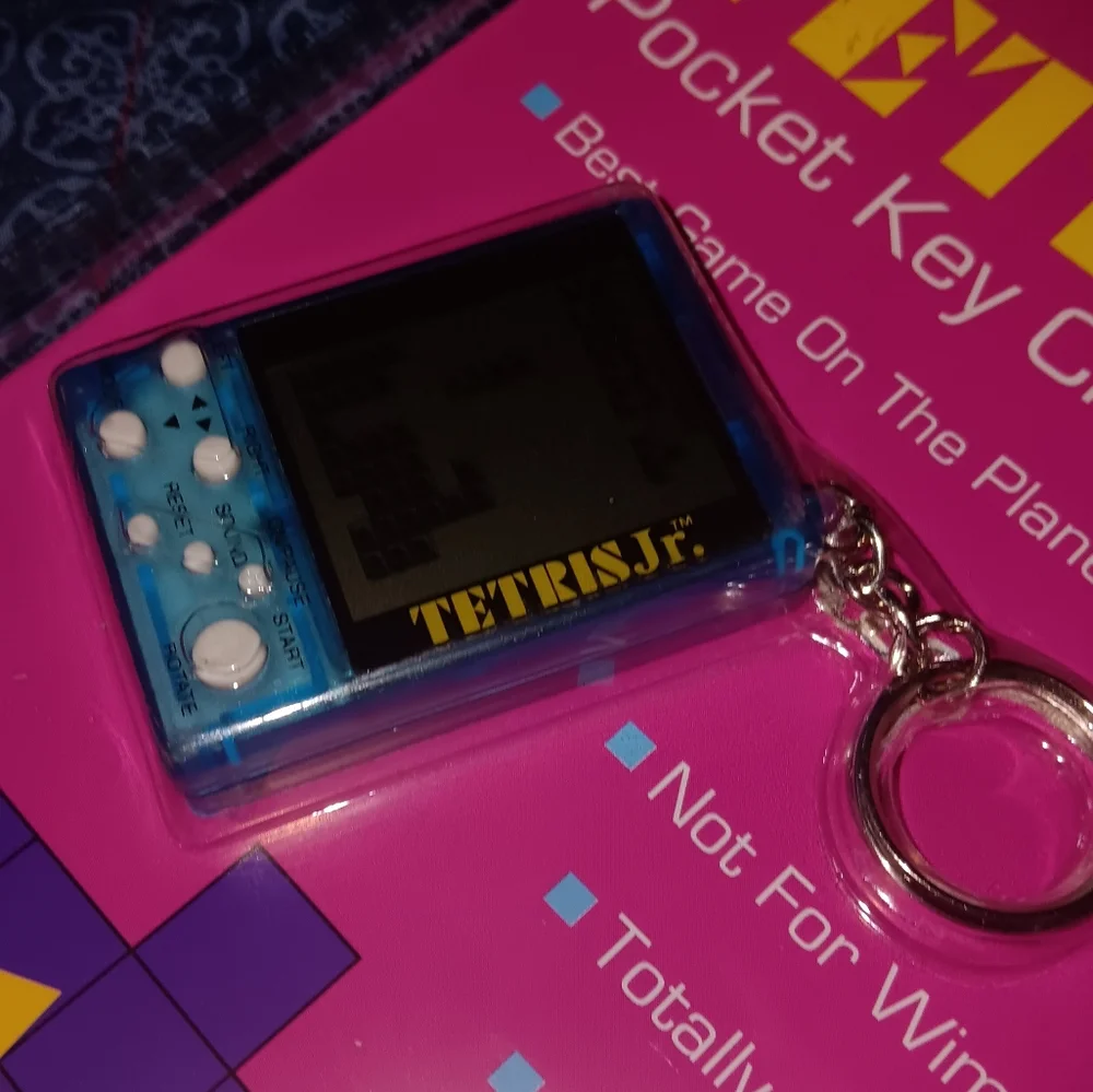 New 1996 Tetris Jr Pocket Video Game Handheld Key Chain Vintage 90s Keychain